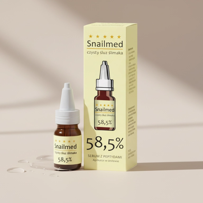 Odżywcze Serum z naturalnym śluzem ślimaka, kwasem hialuronowym oraz peptydami biomimetycznymi