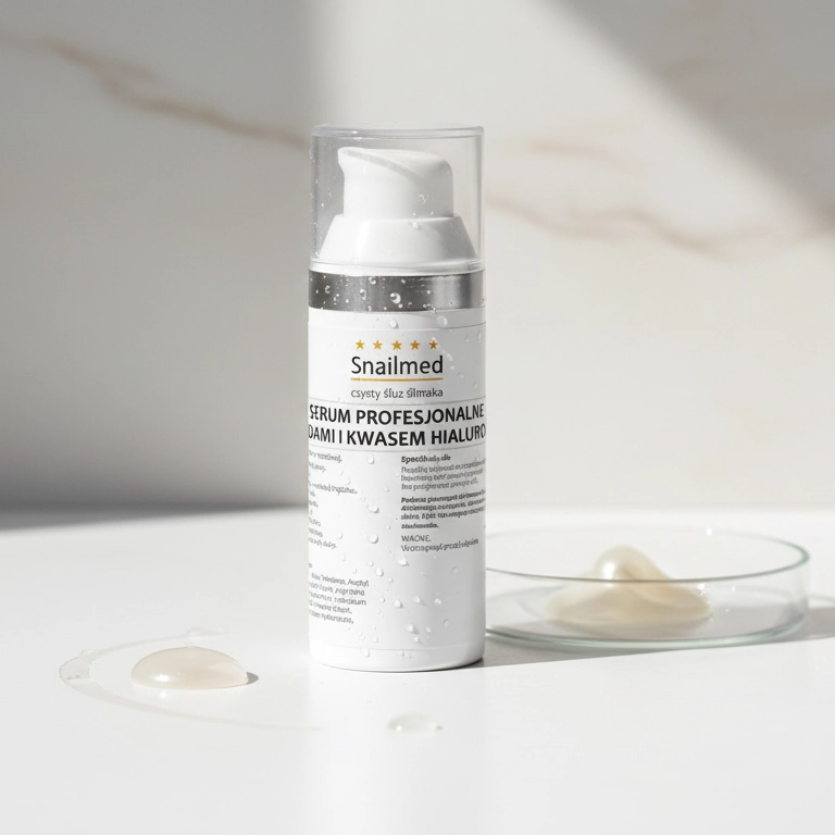 Odbudowujące Serum do twarzy z naturalnym śluzem ślimaka, kwasem hialuronowym oraz peptydami biomimetycznymi