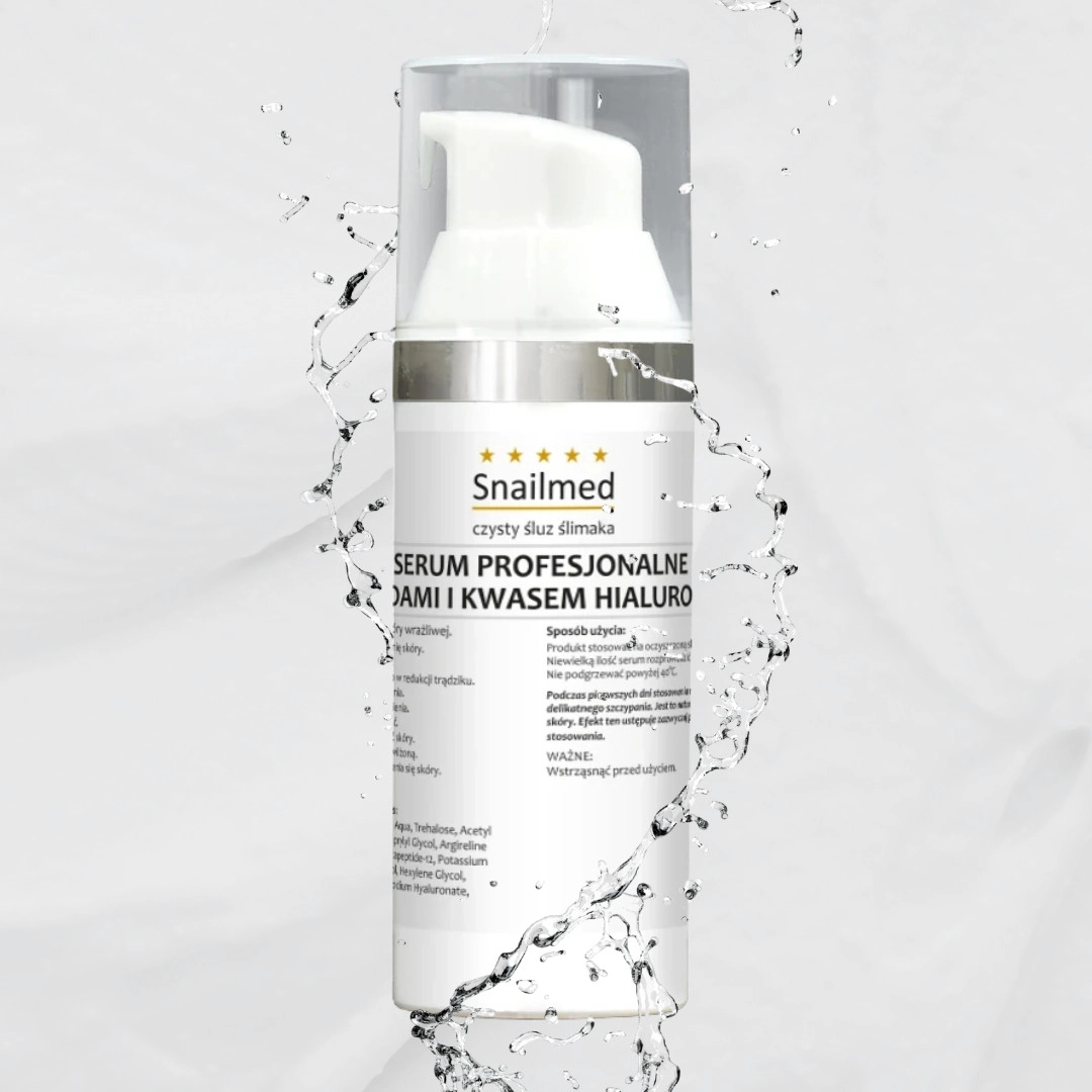 Odbudowujące Serum do twarzy z naturalnym śluzem ślimaka, kwasem hialuronowym oraz peptydami biomimetycznymi - obrazek 2