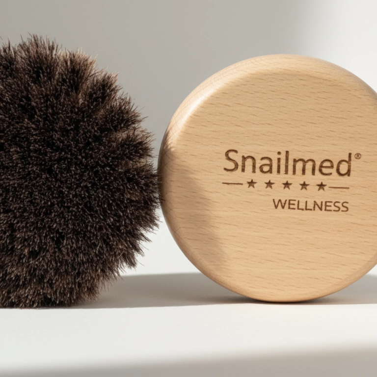 Profesjonalna Szczotka do Skóry Twarzy z Naturalnego Włosia Końskiego i Oprawką z Drewna Bukowego