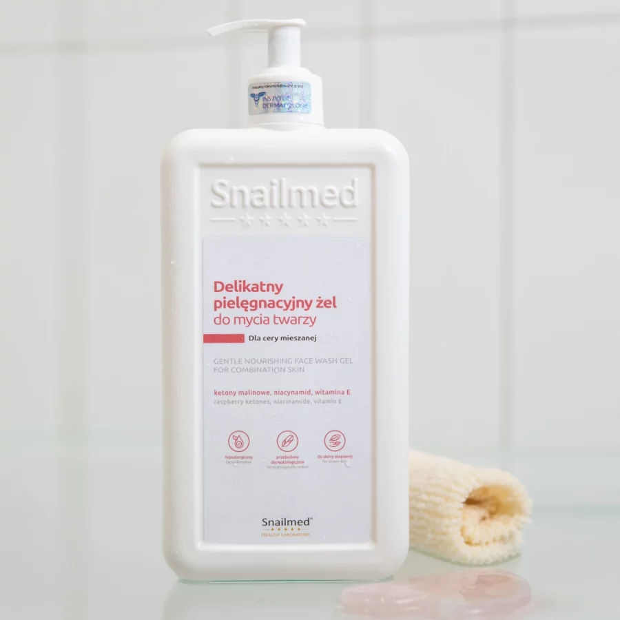 Dermokosmetyczny delikatny pielęgnacyjny żel do mycia twarzy dla cery mieszanej <b>500ml</b>