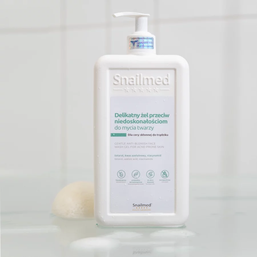 Dermokosmetyczny delikatny żel do mycia twarzy przeciw niedoskonałościom dla cery skłonnej do trądziku <b>500ml</b>
