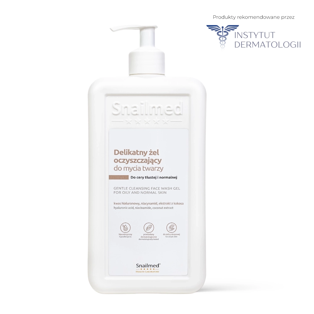Dermokosmetyczny delikatny żel oczyszczający do mycia twarzy do cery tłustej i normalnej <b>500ml</b> - obrazek 3