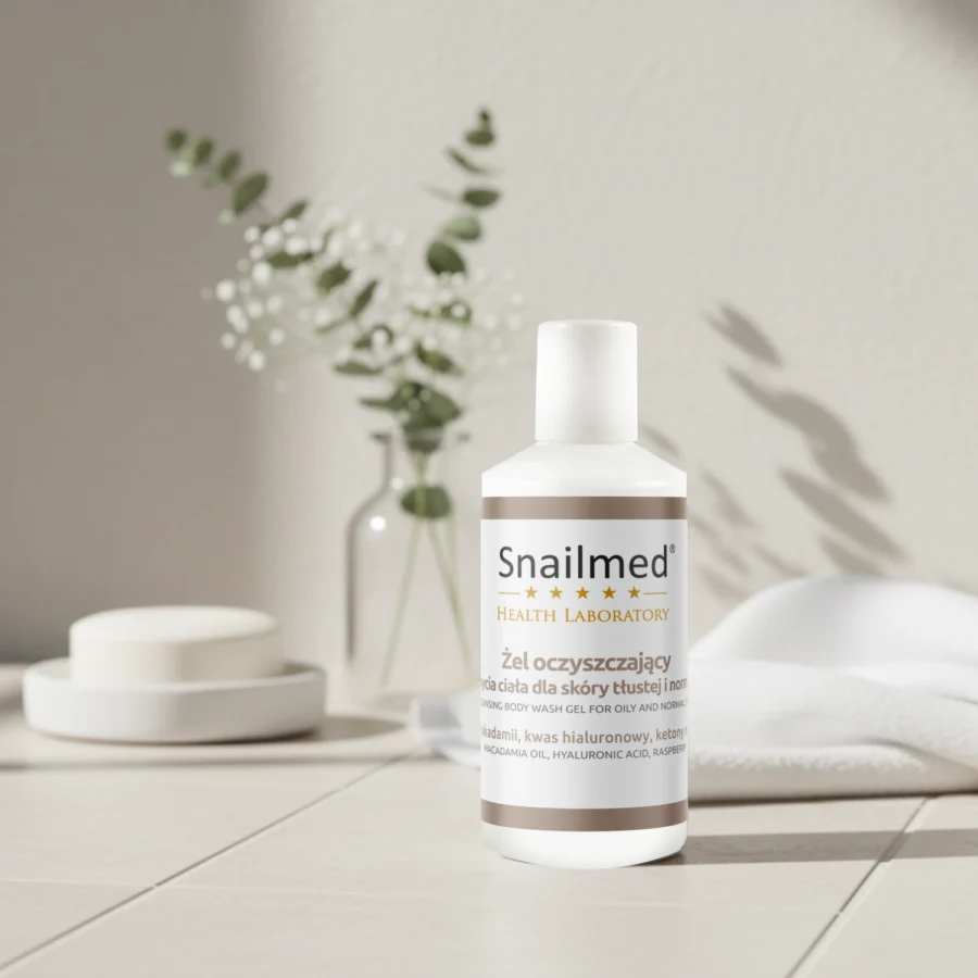 Dermokosmetyczny żel oczyszczający do mycia ciała dla skóry tłustej i normalnej <b>20ml</b>, Produkt Smart Mini