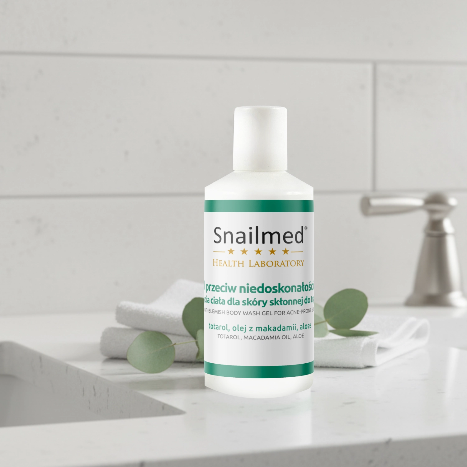 Dermokosmetyczny żel do mycia ciała przeciw niedoskonałościom dla skóry skłonnej do trądziku <b>20ml</b>, Produkt Smart Mini - obrazek 2