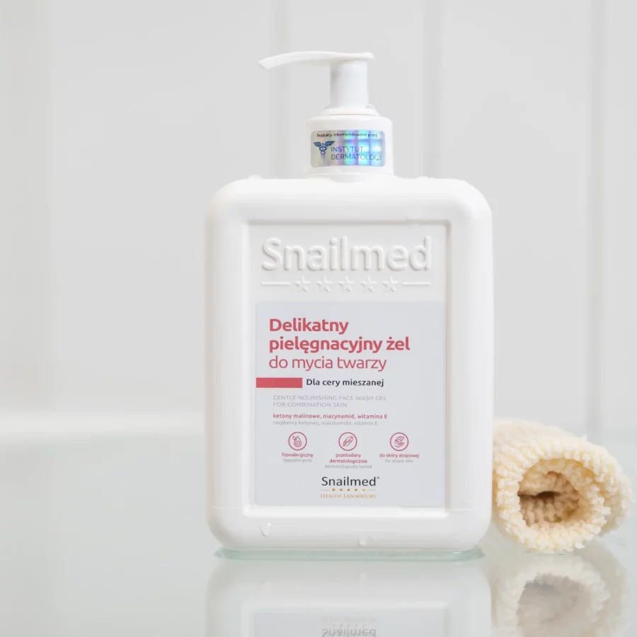 Dermokosmetyczny delikatny pielęgnacyjny żel do mycia twarzy dla cery mieszanej <b>300ml</b>