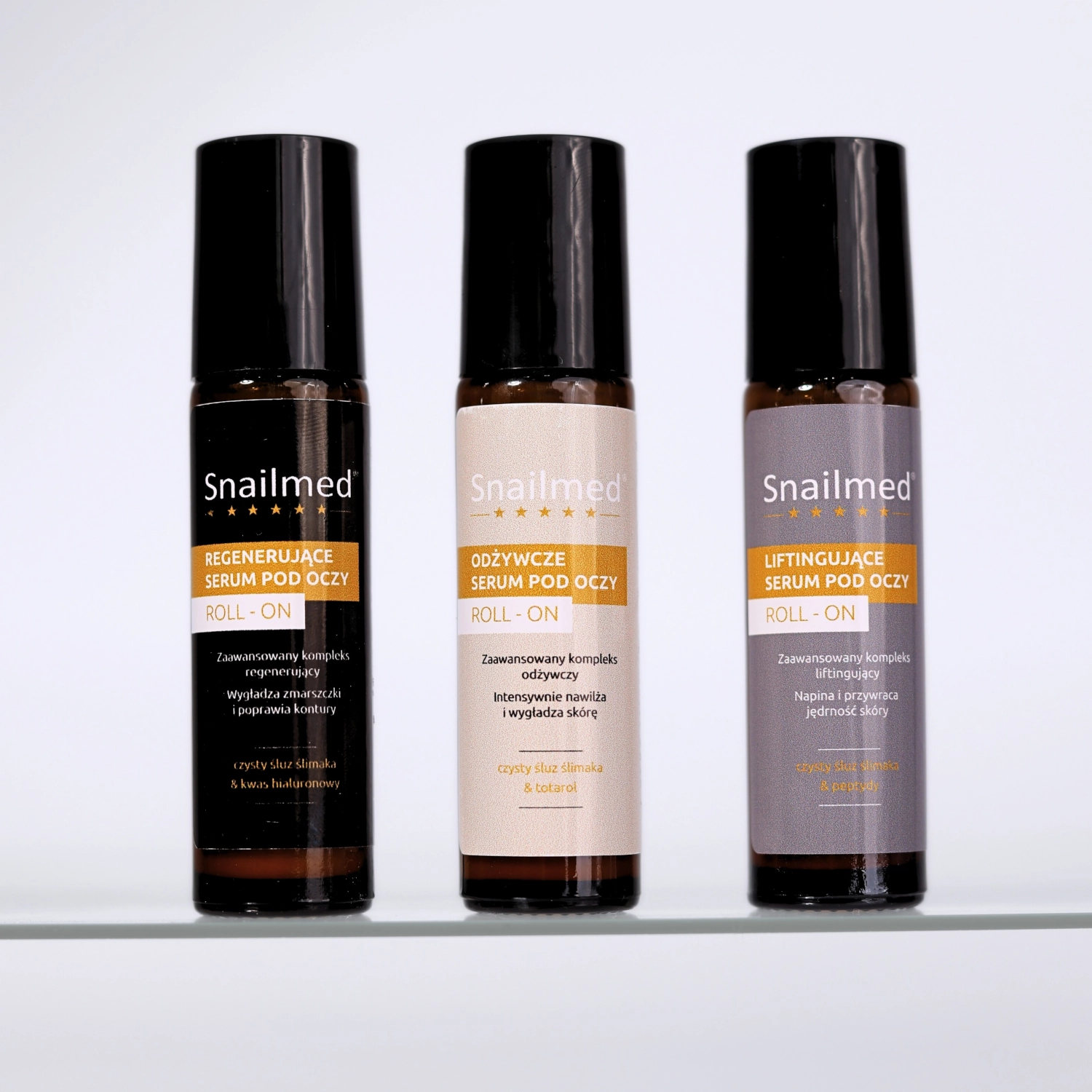 Liftingujące serum pod oczy z naturalnym śluzem ślimaka <b>ROLL ON</b> - obrazek 3