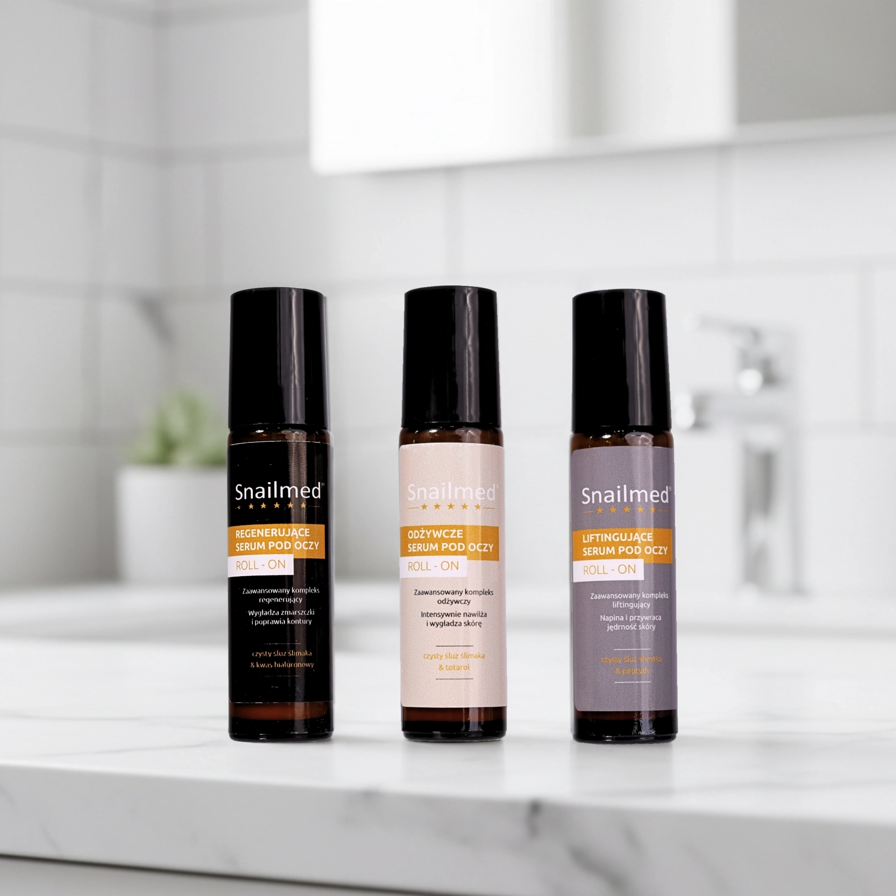 Odżywcze serum pod oczy z naturalnym śluzem ślimaka <b>ROLL ON</b> - obrazek 4